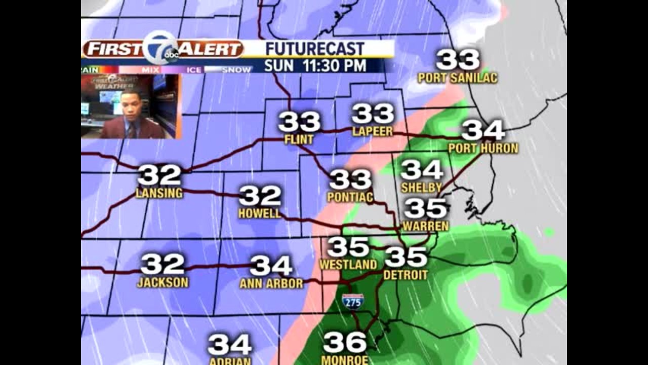 Rain and snow for Sunday