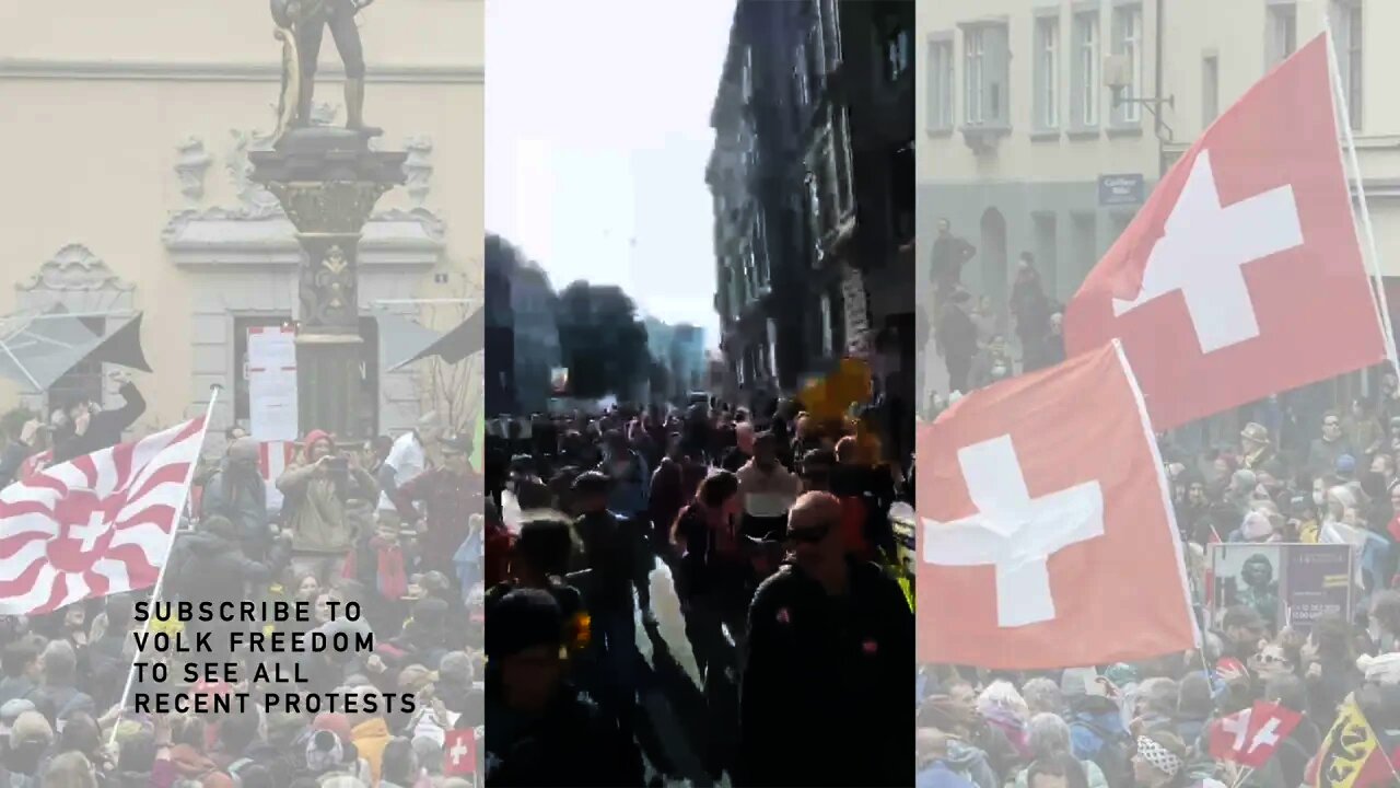 Anti-Mandate Protest in Basel, Switzerland - Oct. 10