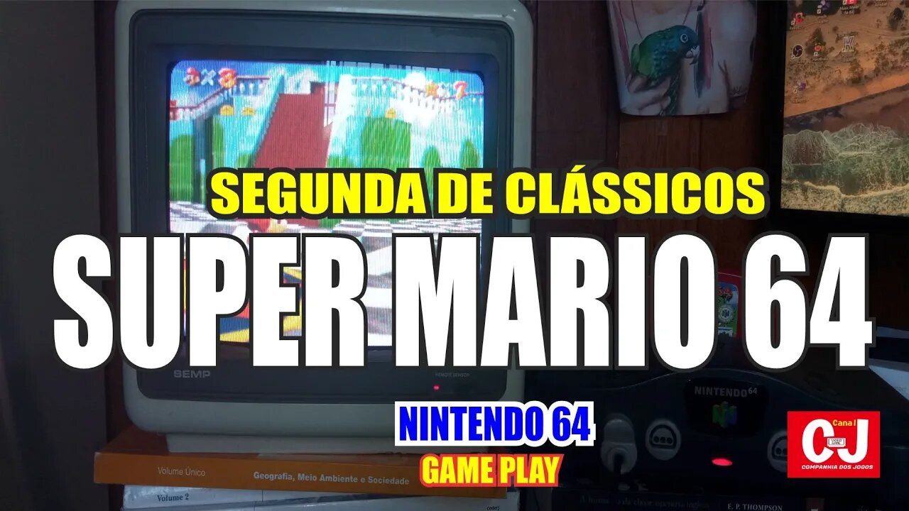 Segunda de Clássico: Super Mario 64 direto do console (N64)