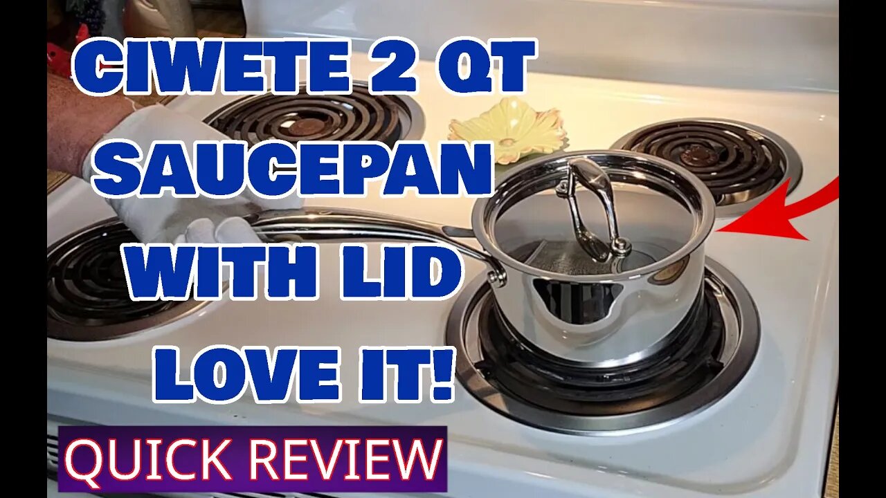 Ciwete 2 Quart Saucepan with Lid - Looks Great, Cooks Great!