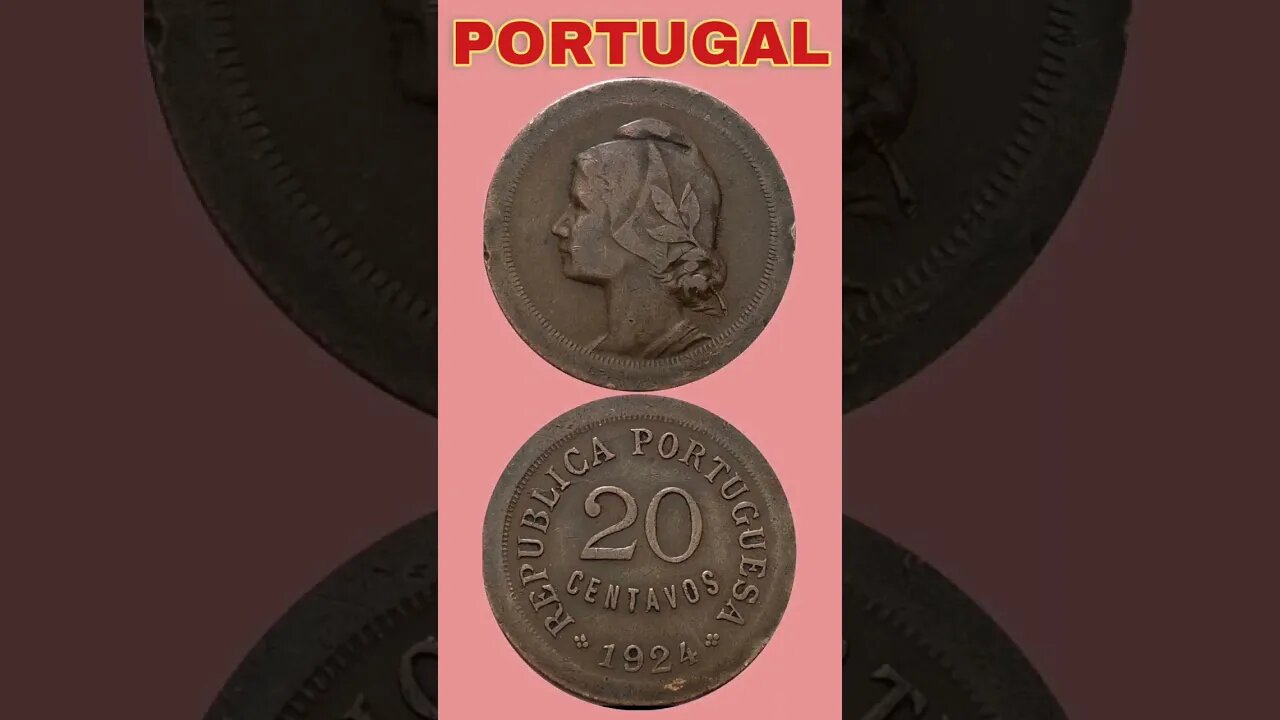 Portugal 20 centavos 1924.#shorts #coinnotesz