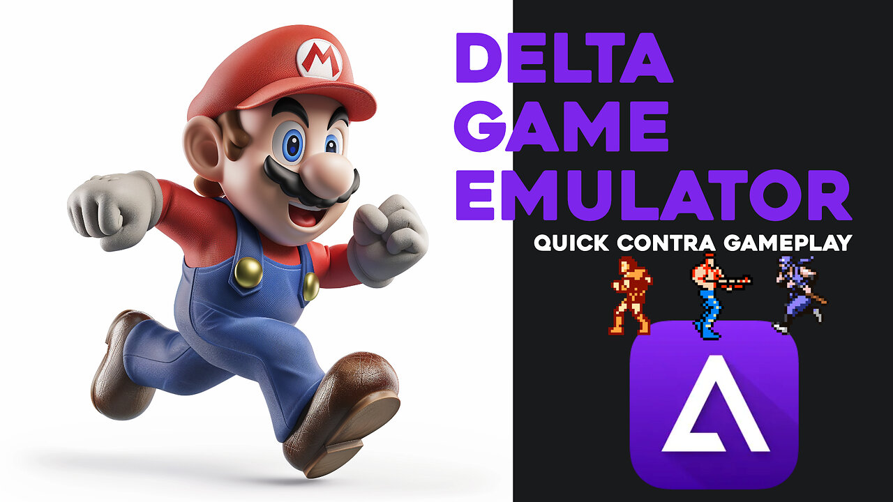 Delta — Game Emulator using iPhone 15 Pro Max QUICK Contra Gameplay w/GameSir G8 Galileo