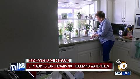 Some San Diegans not receiving water bills