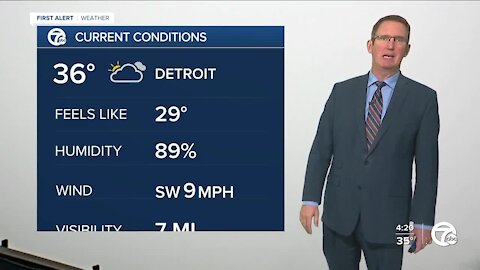 Rain and snow move out