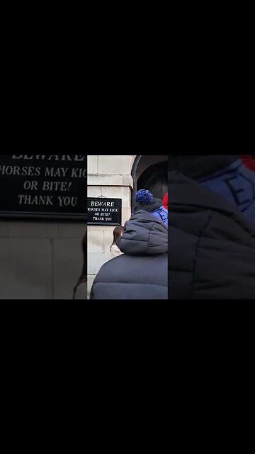 She is so scared of the horse #horseguardsparade