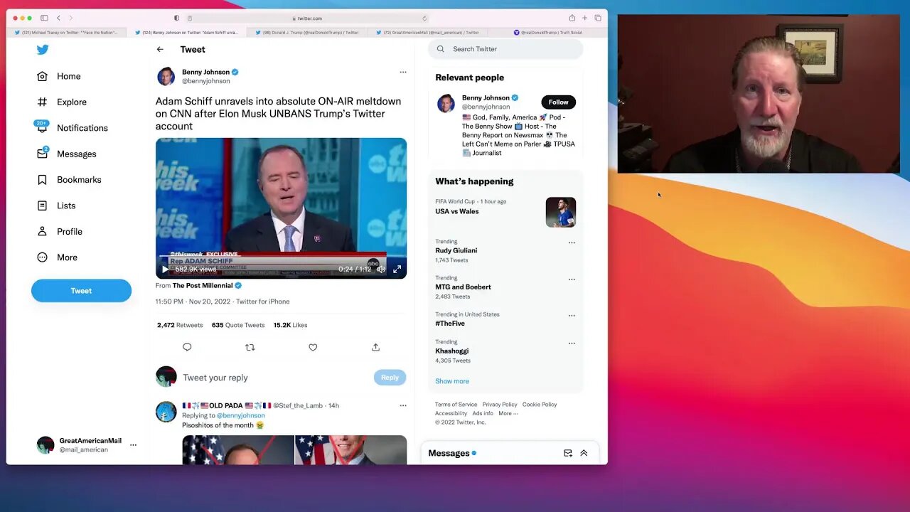 GAMcast Live! Biggest story of the day: Nov. 21, 2022. Trump’s back on Twitter.