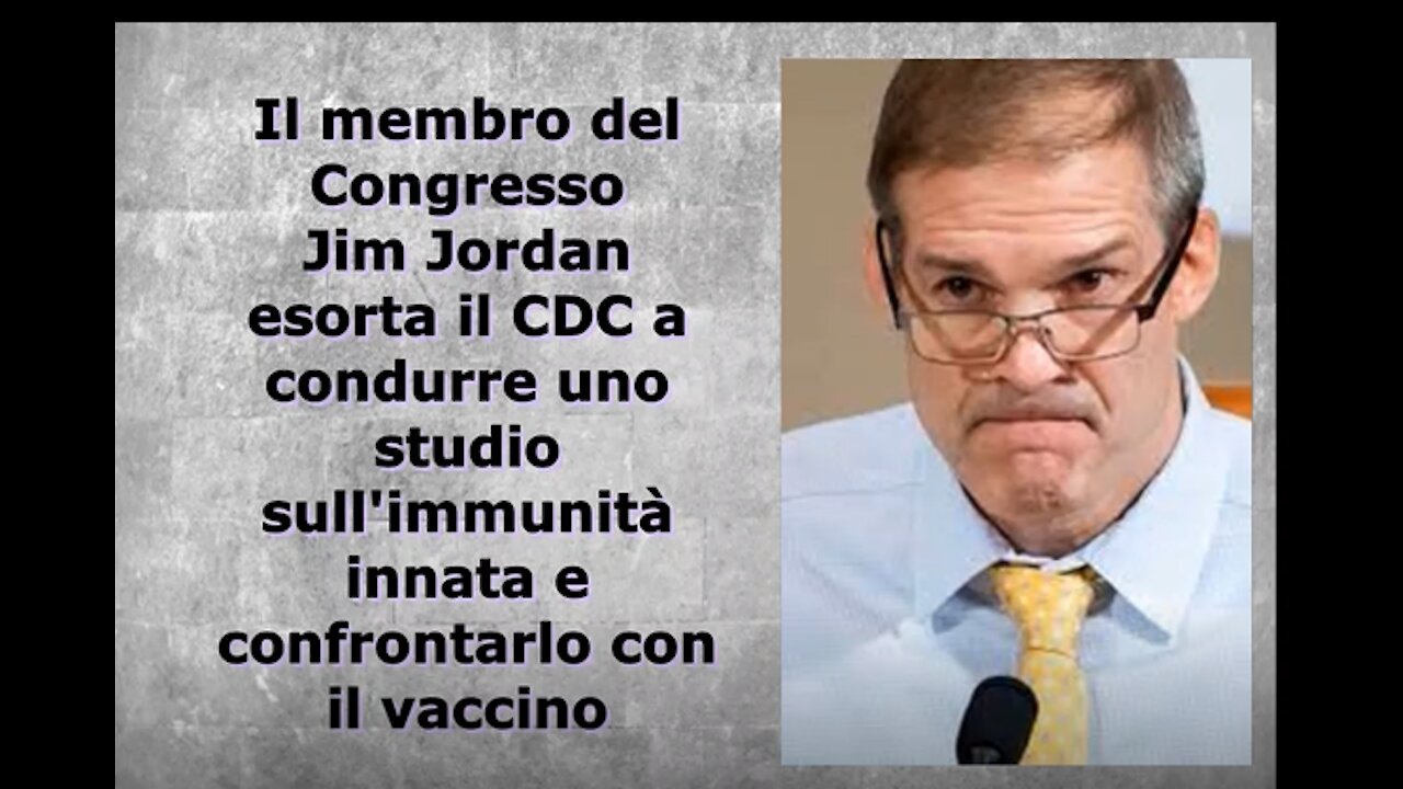 Il membro del Congresso Jim Jordan e esorta il CDC a ...