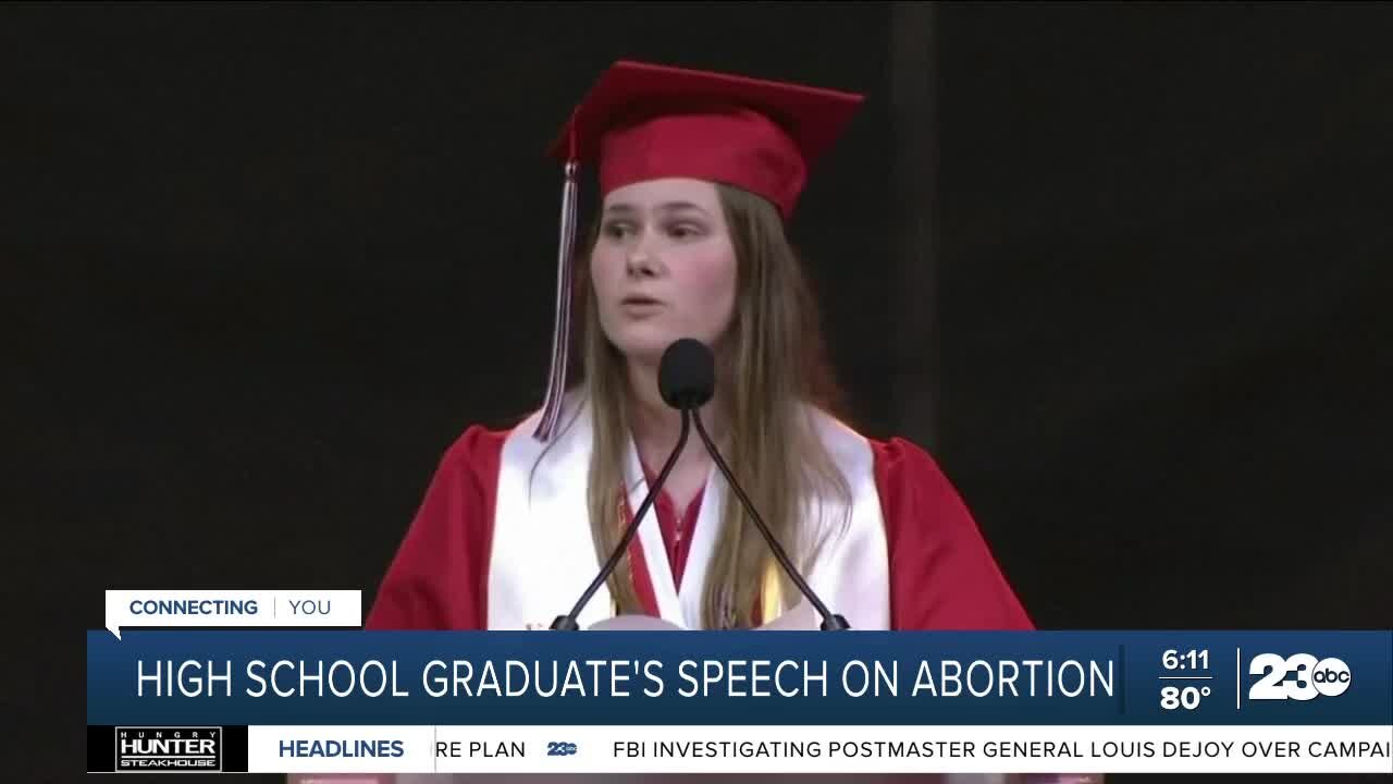 High school graduate's speech on abortion