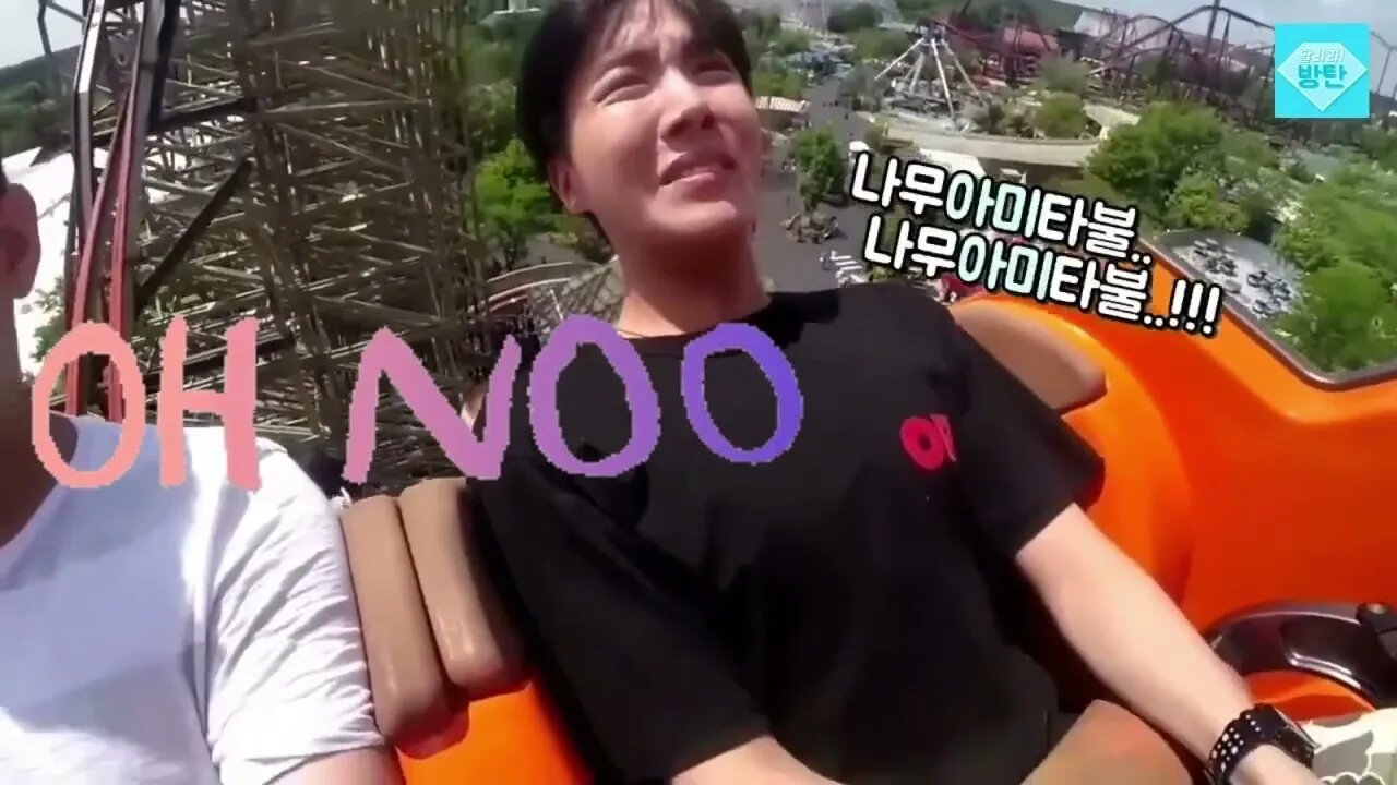 BTS J-Hope (Hobi) VS Other BTS Members - Scary Roller Coasters Ride 😄 #jhope #bts