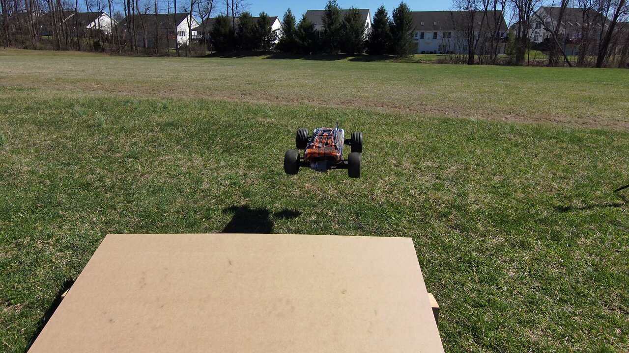 Skydio 2+ chasing rc car Traxxas