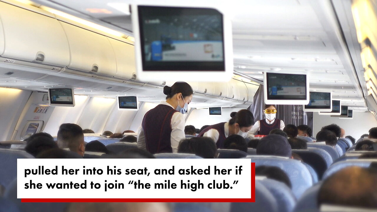 Drunk passenger asked flight attendants to join the 'mile-high club' and then lay on the floor of the plane