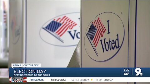 Poll workers arrange for transportation to help voters