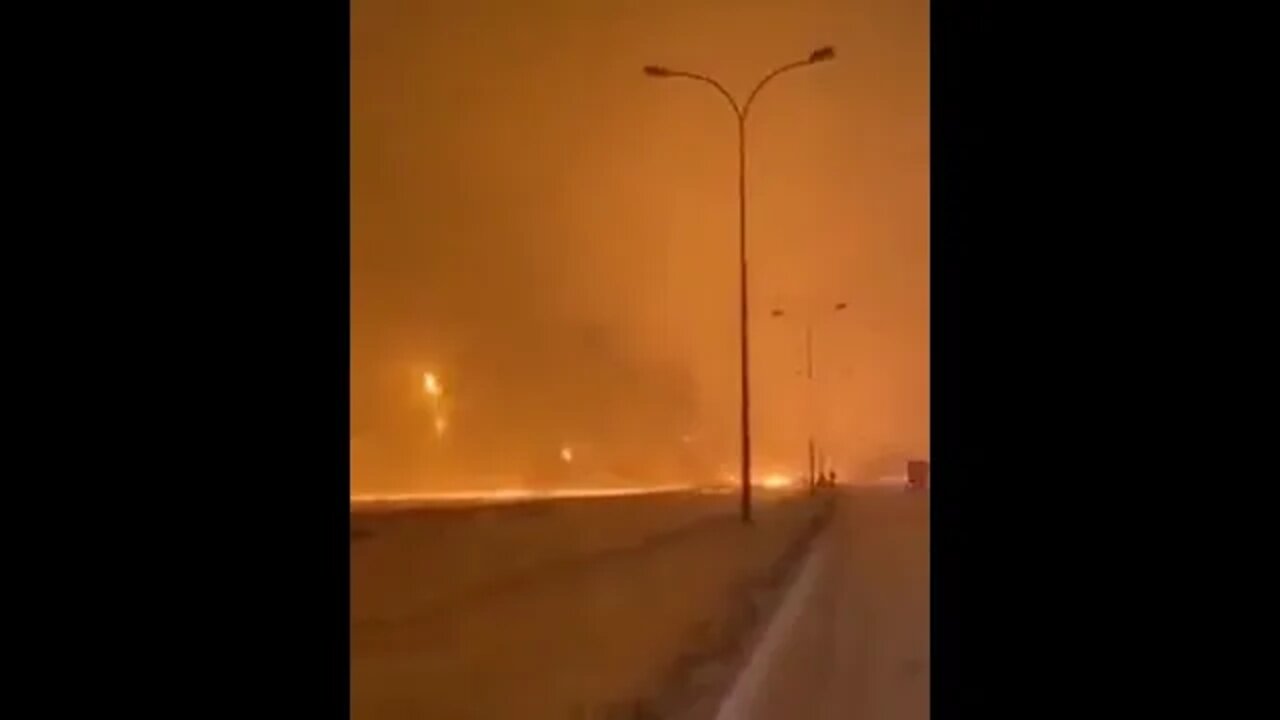 — 🇮🇶🇹🇷 Video Of The Aftermath Of the Explosion On The Kirkuk-Ceyhan Oil Pipeline