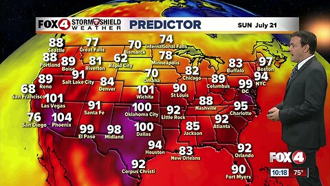 Forecast: Sunday will feature morning sunshine and afternoon & evening showers and storms