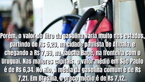 Aumento da Gasolina Preço médio da gasolina no país