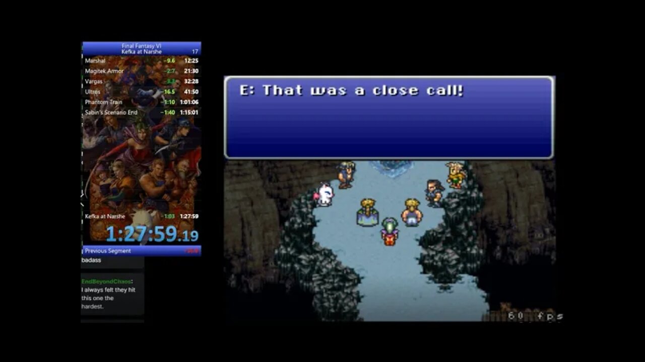 Final Fantasy VI Speedrun Kefka at Narshe (1:27:59) 9/3/21