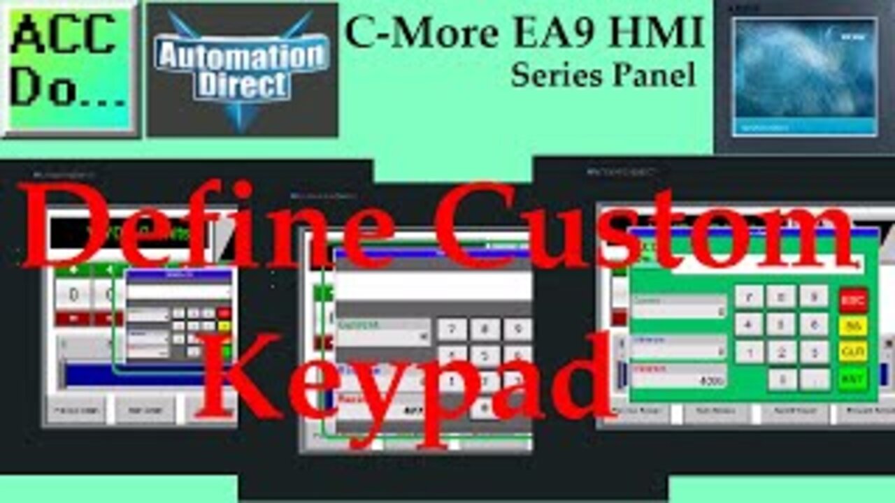 C-More EA9 HMI Series Panel Define Custom Keypad