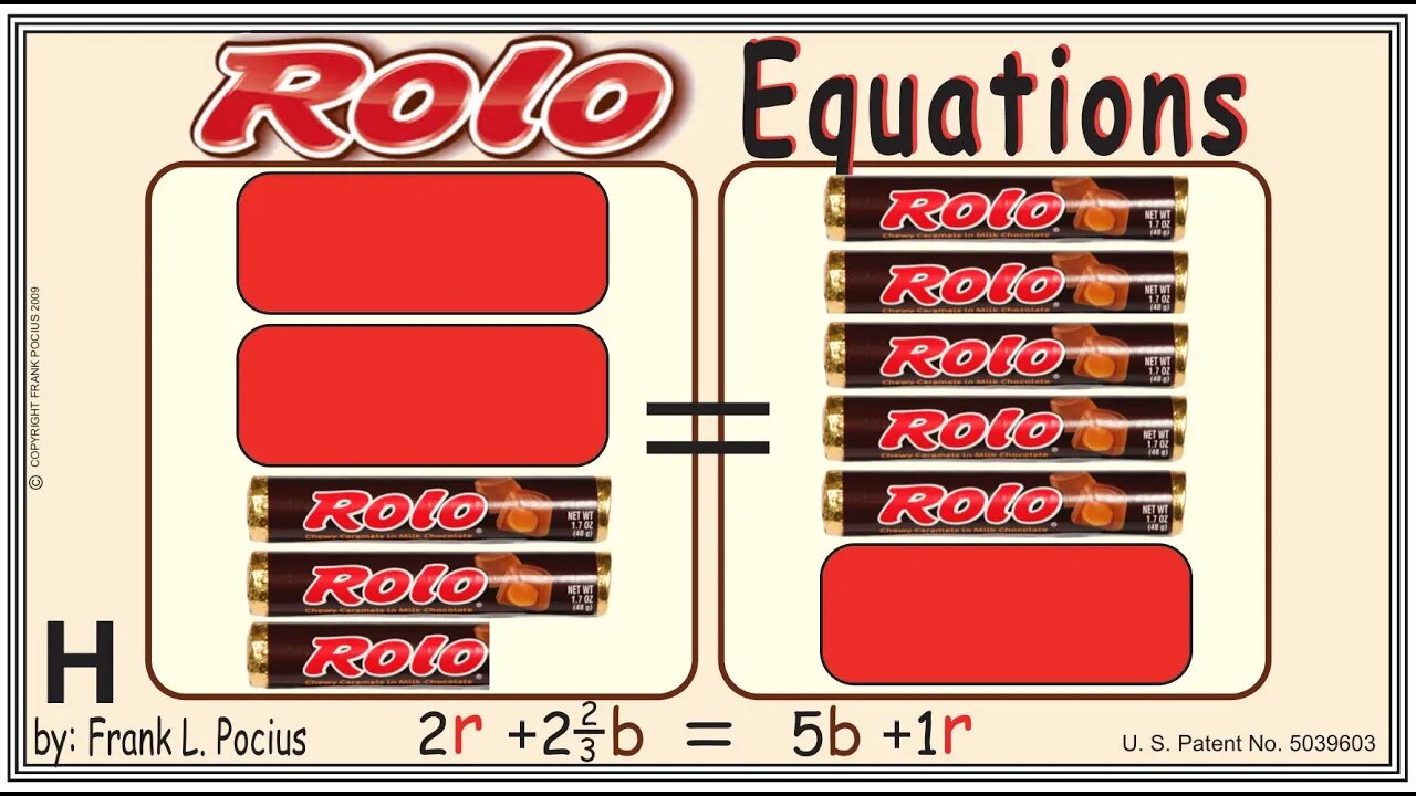 VISUAL ROLO 2r+2.67b=5b+1r EQUATION _ SOLVING BASIC EQUATIONS _ SOLVING BASIC WORD PROBLEMS