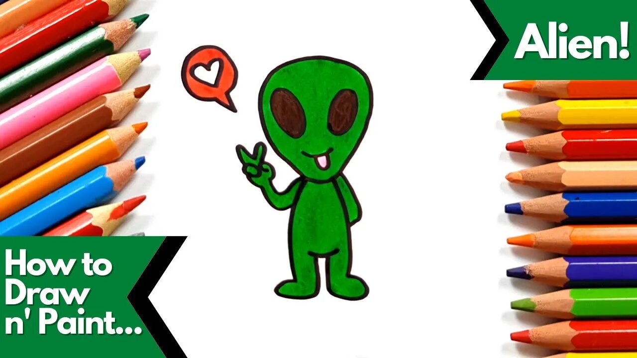 How to draw and paint Alien: how to draw an out of world character with ease