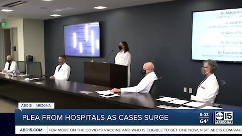 Valley hospital leaders show solidarity, sound alarm on COVID surge