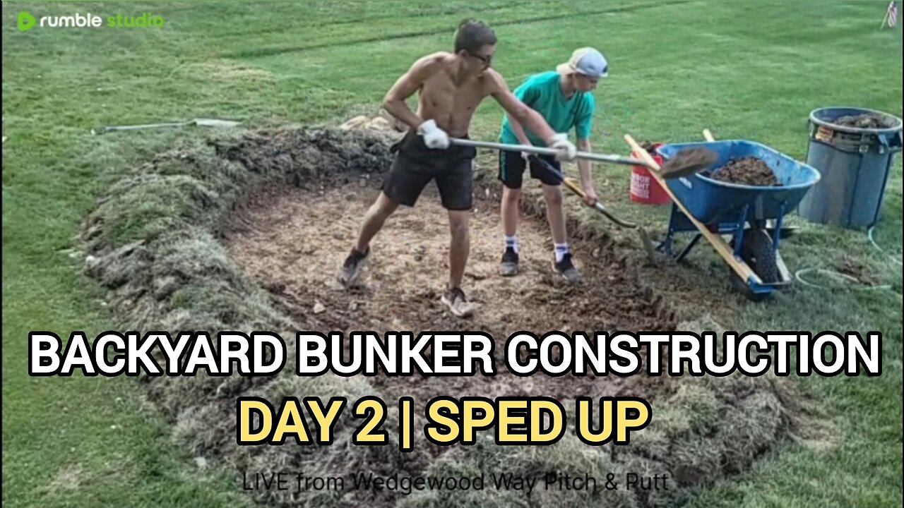 1 Hour in 1 Minute | Backyard Bunker Construction Day 2