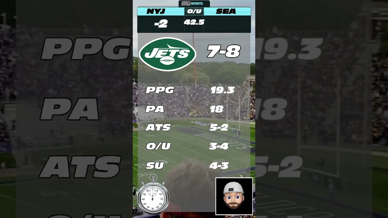 NFL 60 Second Predictions Jets v Seahawks Week 17