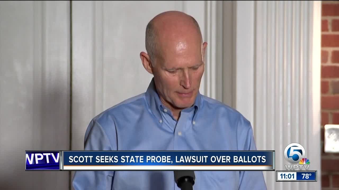 Gov. Rick Scott seeks state probe, lawsuit over ballots