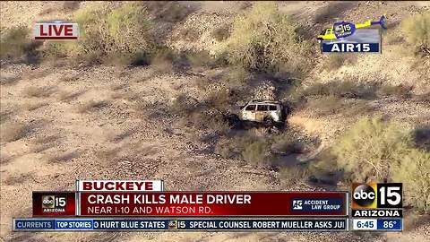 Man dead after fiery crash in Buckeye