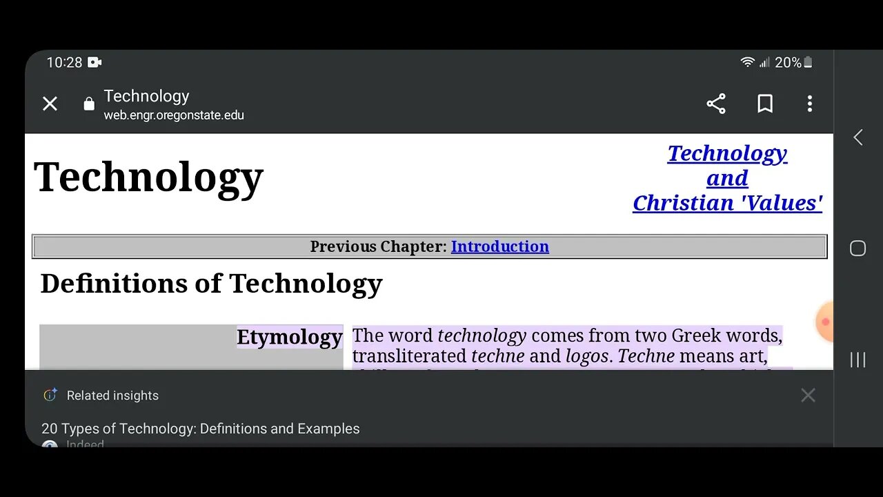 Transliterated Techne Logos