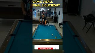 final 3 closeout #9ball #shorts