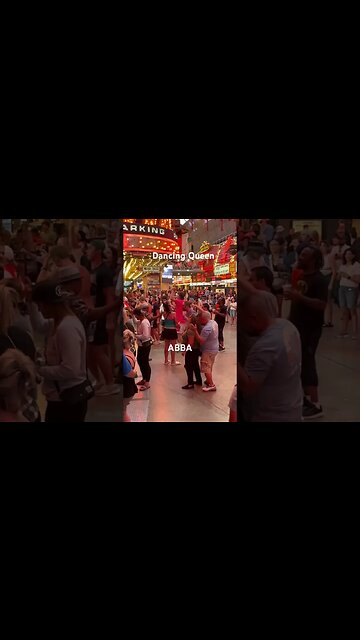 1976 ABBA Dancing Queen FREMONT Street Celebration after Las Vegas raiders win ￼