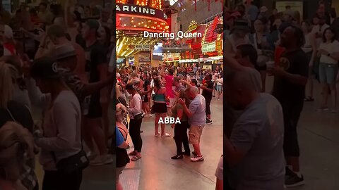 1976 ABBA Dancing Queen FREMONT Street Celebration after Las Vegas raiders win ￼