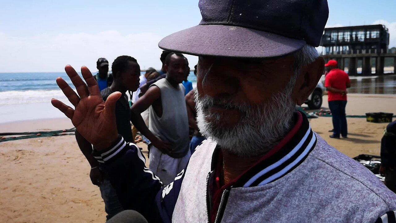 SOUTH AFRICA - Durban - Frenzy of sardine netting off Durban uShaka beach (Video) (Svo)