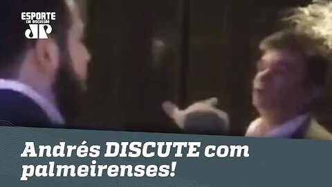 TRETA! Andrés DISCUTE com palmeirenses no BANHEIRO!