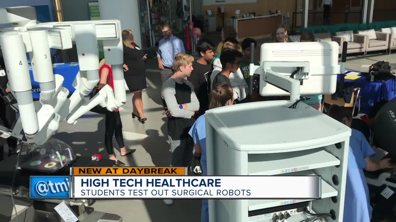 High tech healthcare: students test out surgical robots