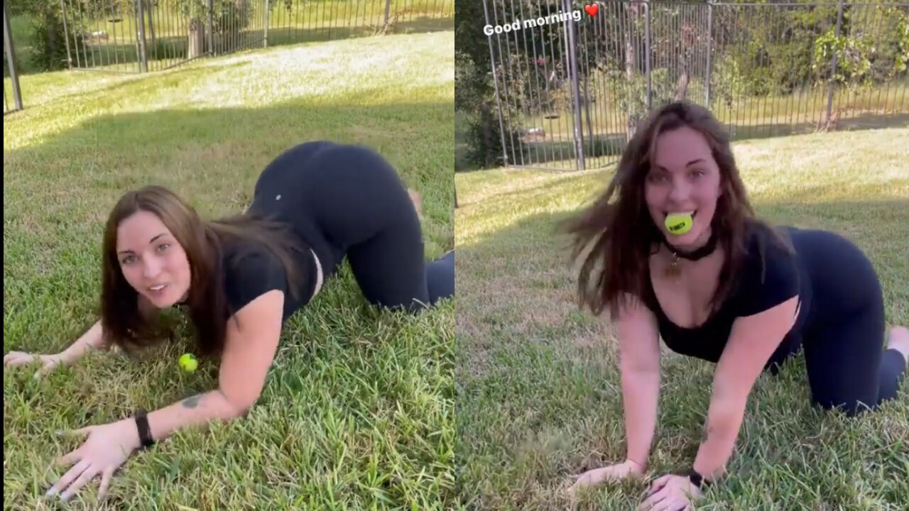 Young Girl Try it Dog Reaction