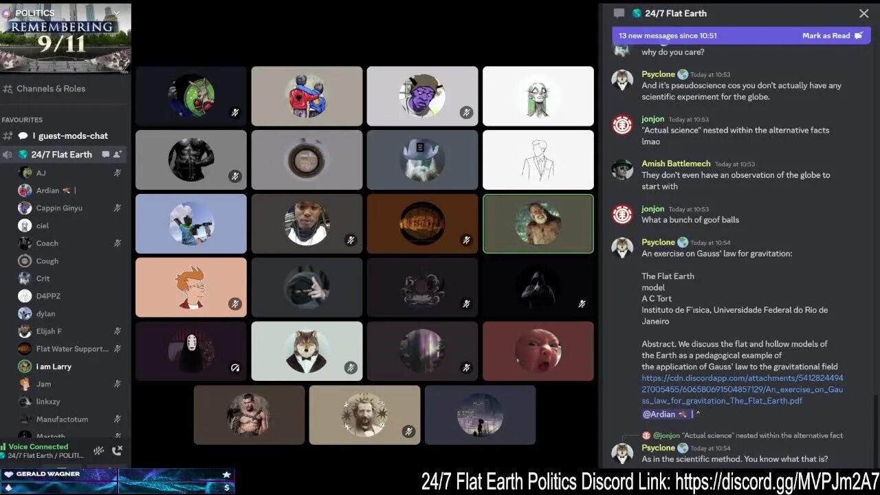 24/7 Flat Earth Politics Discord Channel Livestream - #2