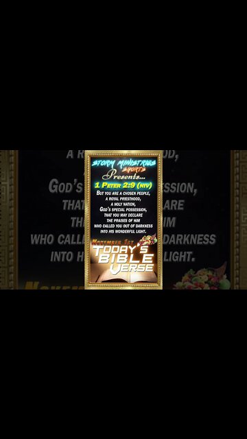 11.01.2022 | STORM MINISTRIES | Daily Bible Verse | 1 PETER 2:9 (NIV) | #shorts