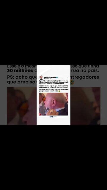 Aparentemente, o Lula gosta muito de mentir para o mundo. #shorts #ifood #uber #aplicativo #direita