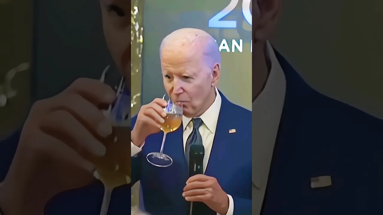 Joe Biden Pretends To Sip Wine In Embarrassing Clip