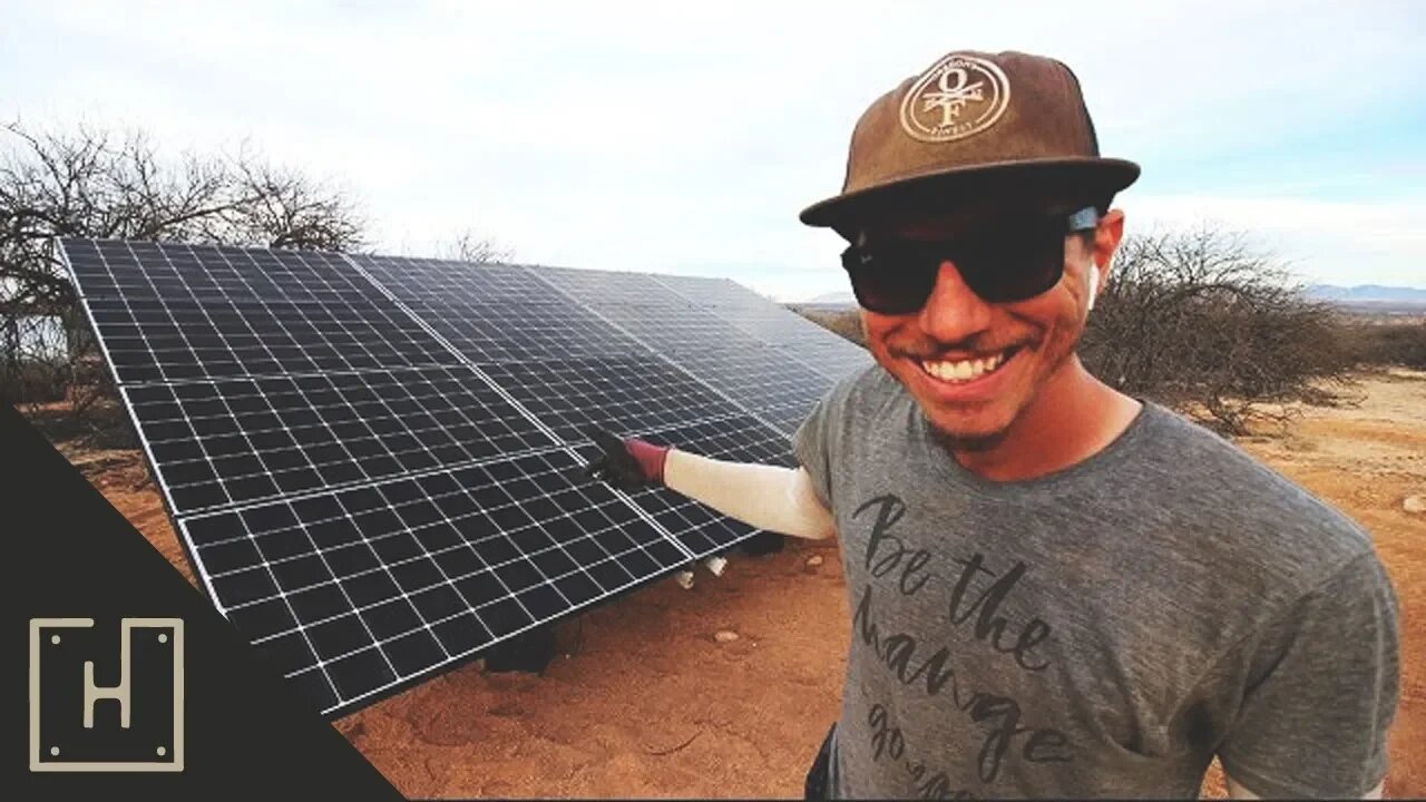 SOLAR PANELS ARE MOUNTED! Off Grid Solar Installation Day 4