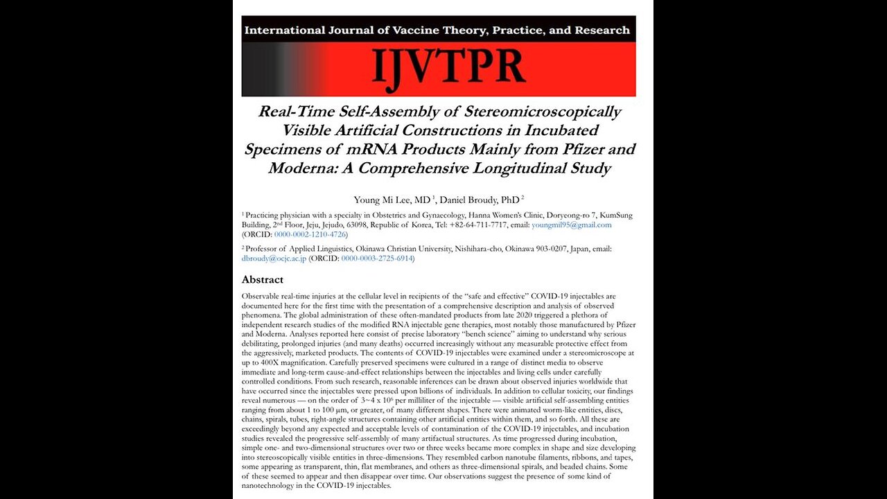 BREAKING NEWS: New Study Alleges Presence of Self-Assembling Nanotechnology in COVID-19 Vaccines