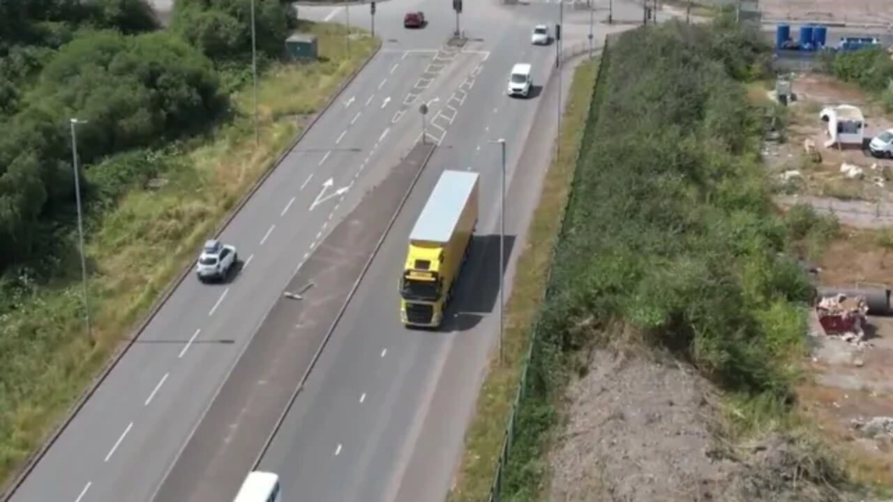 Nice Volvo Of DHL - Welsh Drones