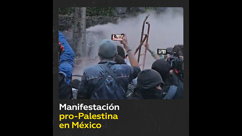 Caos frente a la Embajada de Israel en México