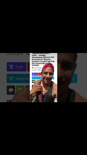 Triggered liberal lights Trump sign on fire in Raleigh, NC