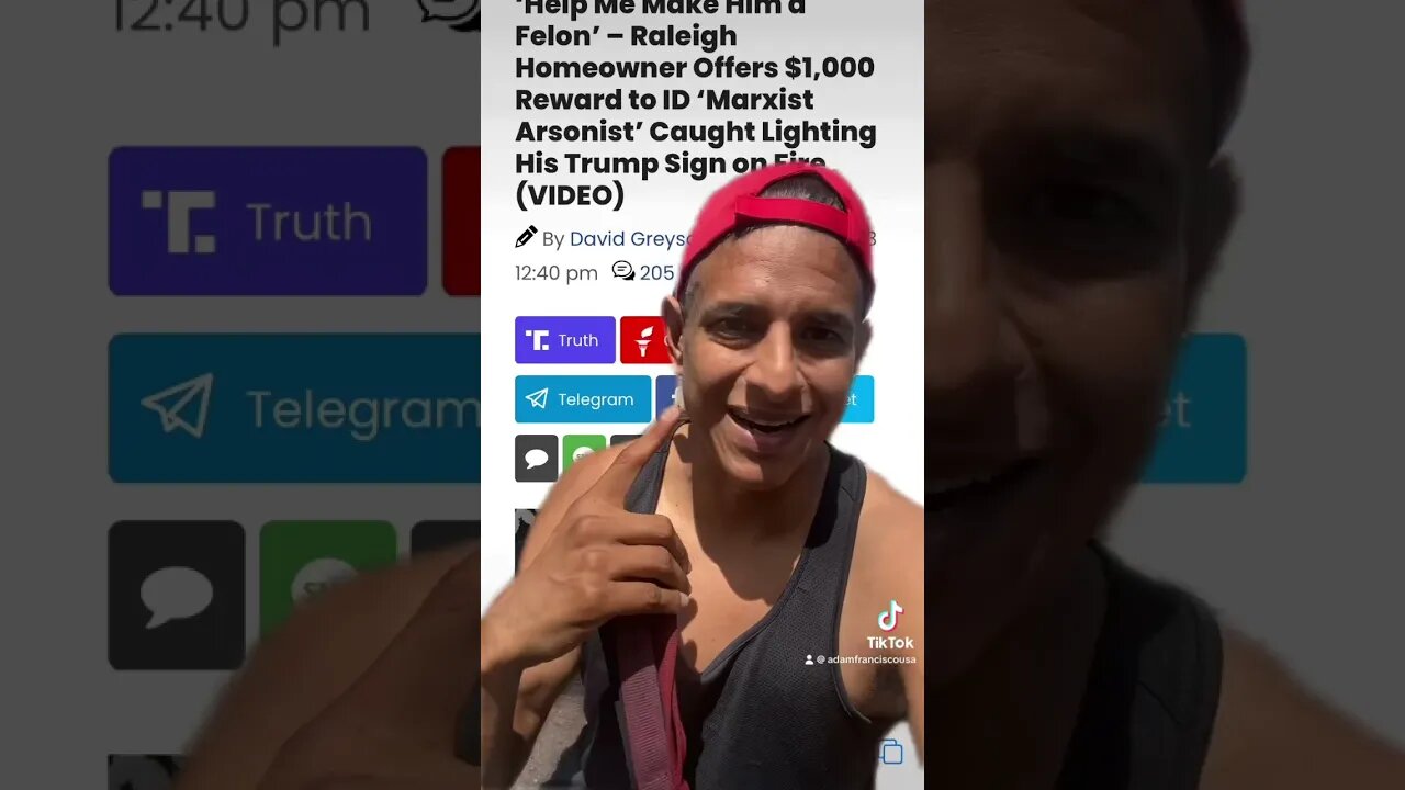 Triggered liberal lights Trump sign on fire in Raleigh, NC