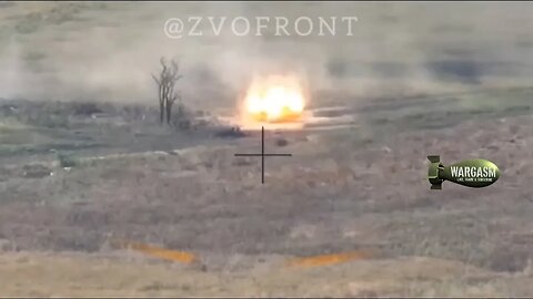 Anti tank missile used on Ukrainian pickup truck at Orekhovo