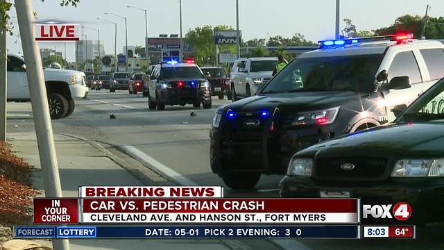 Car strikes pedestrian in Fort Myers