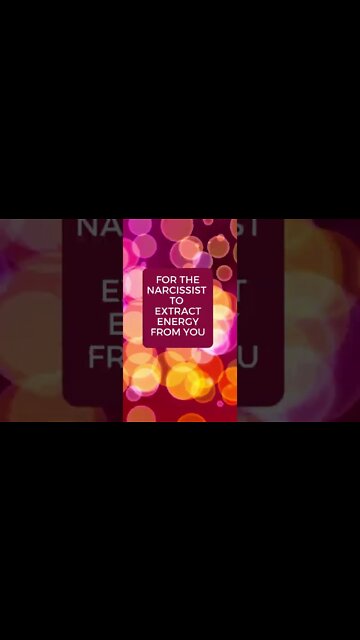 Purpose of Narcissistic Supply #shorts