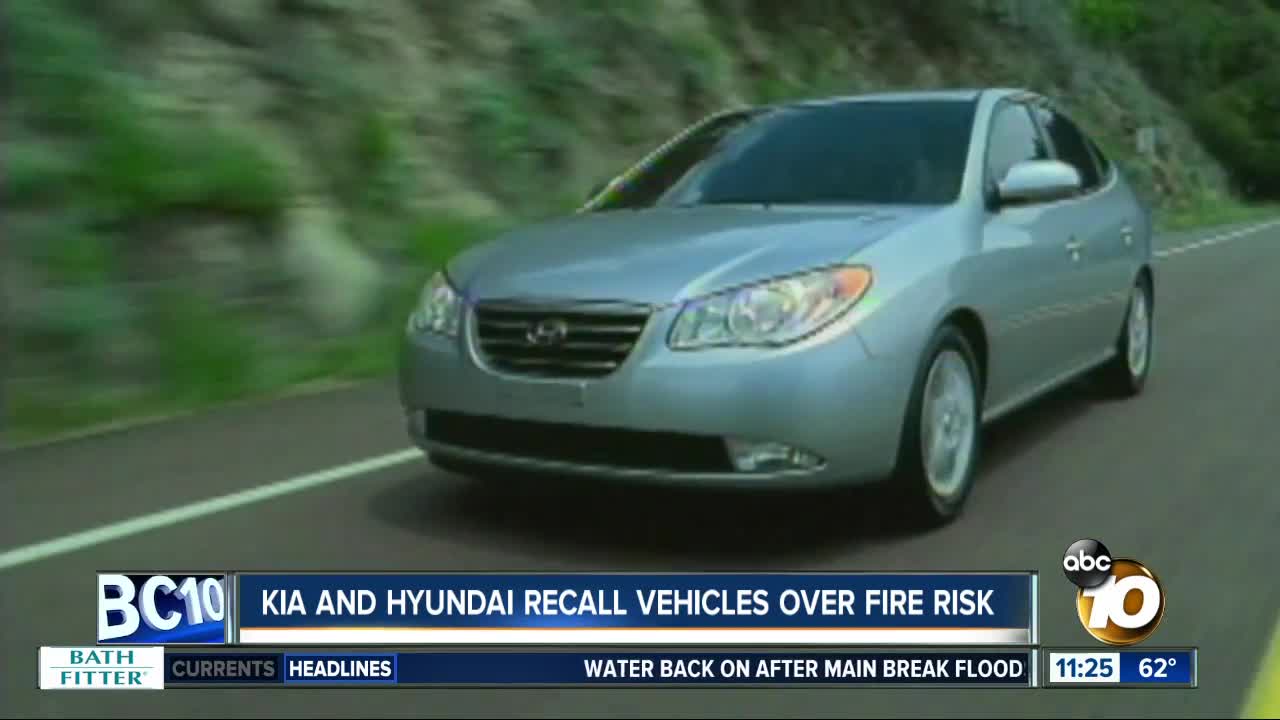 Kia, Hyundai recall vehicles due to fire risk